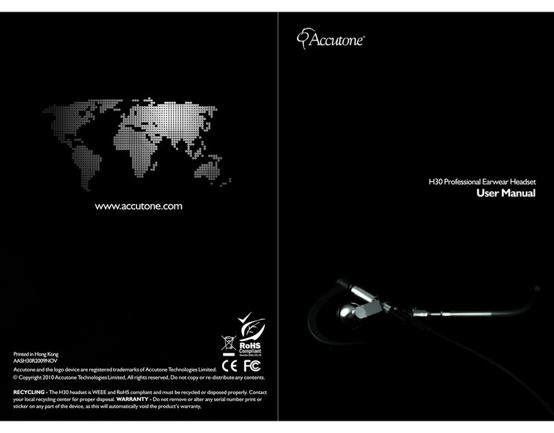 Accutone H30 User manual
