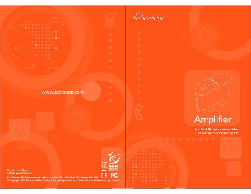 Accutone A30 SIGMA Installation and operating instructions
