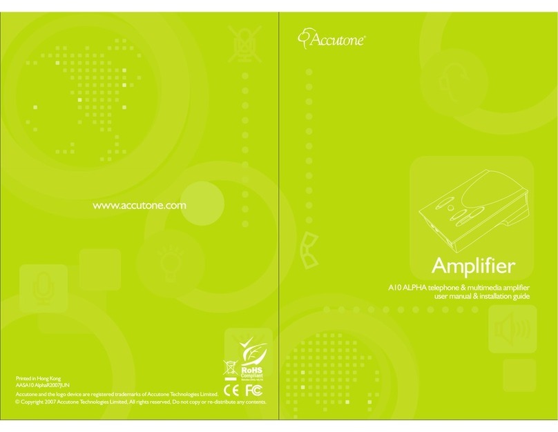 Accutone A10 ALPHA User manual & installation guide