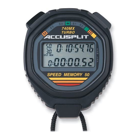 Accusplit 740MX Turbo User manual Accusplit 740MX Turbo User manual
