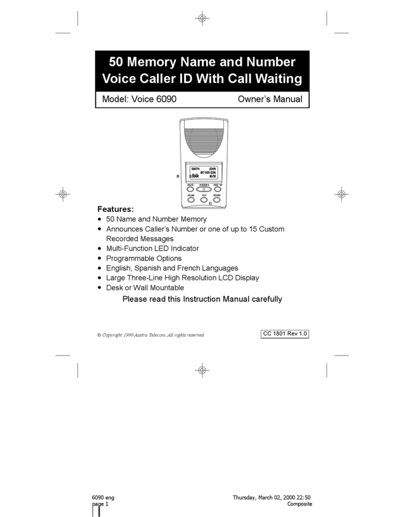 Aastra Voice 6090 Owner's owner's manual