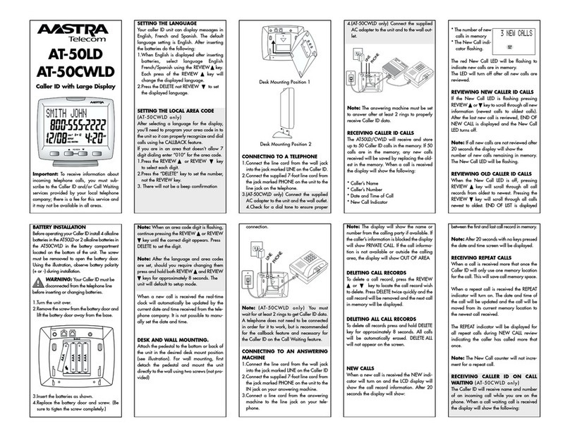 Aastra AT-50LD user guide