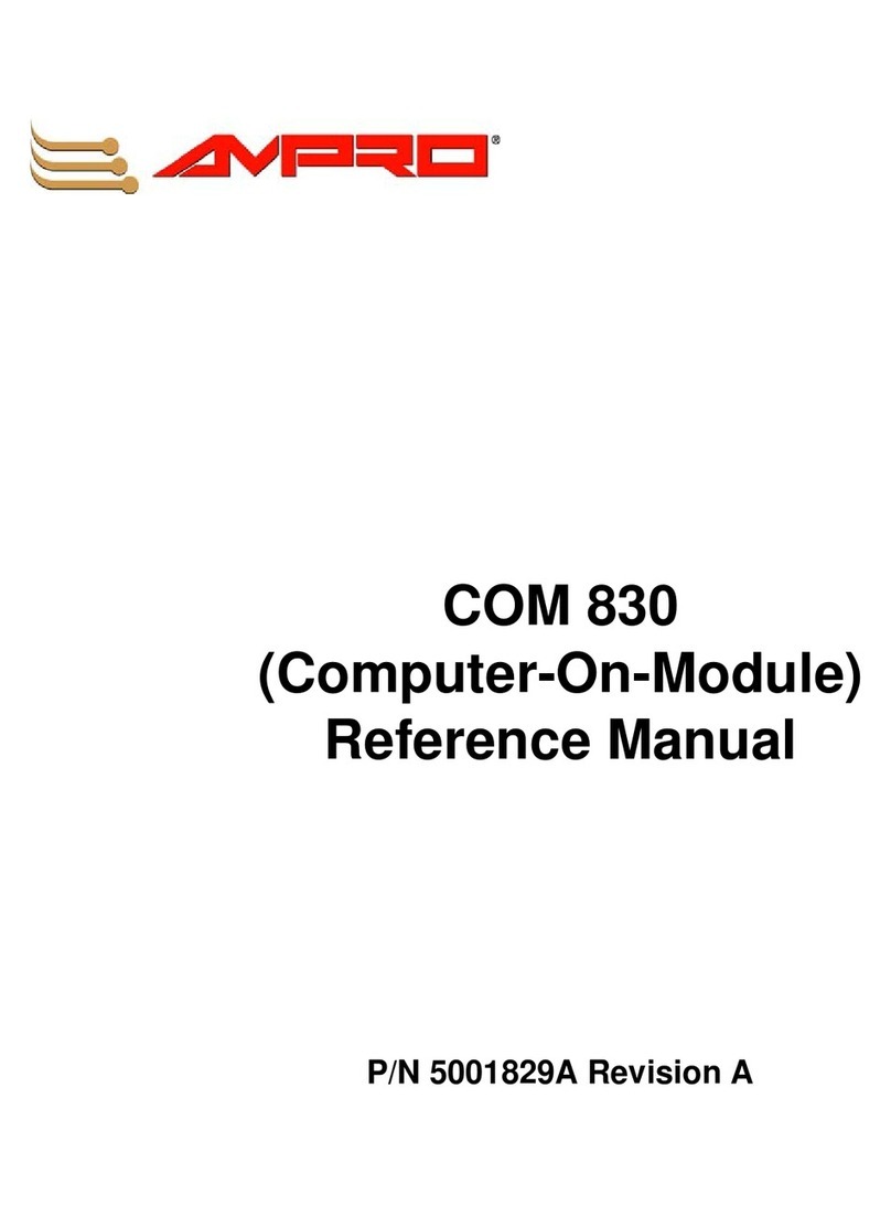 Ampro COM 830 Reference manual