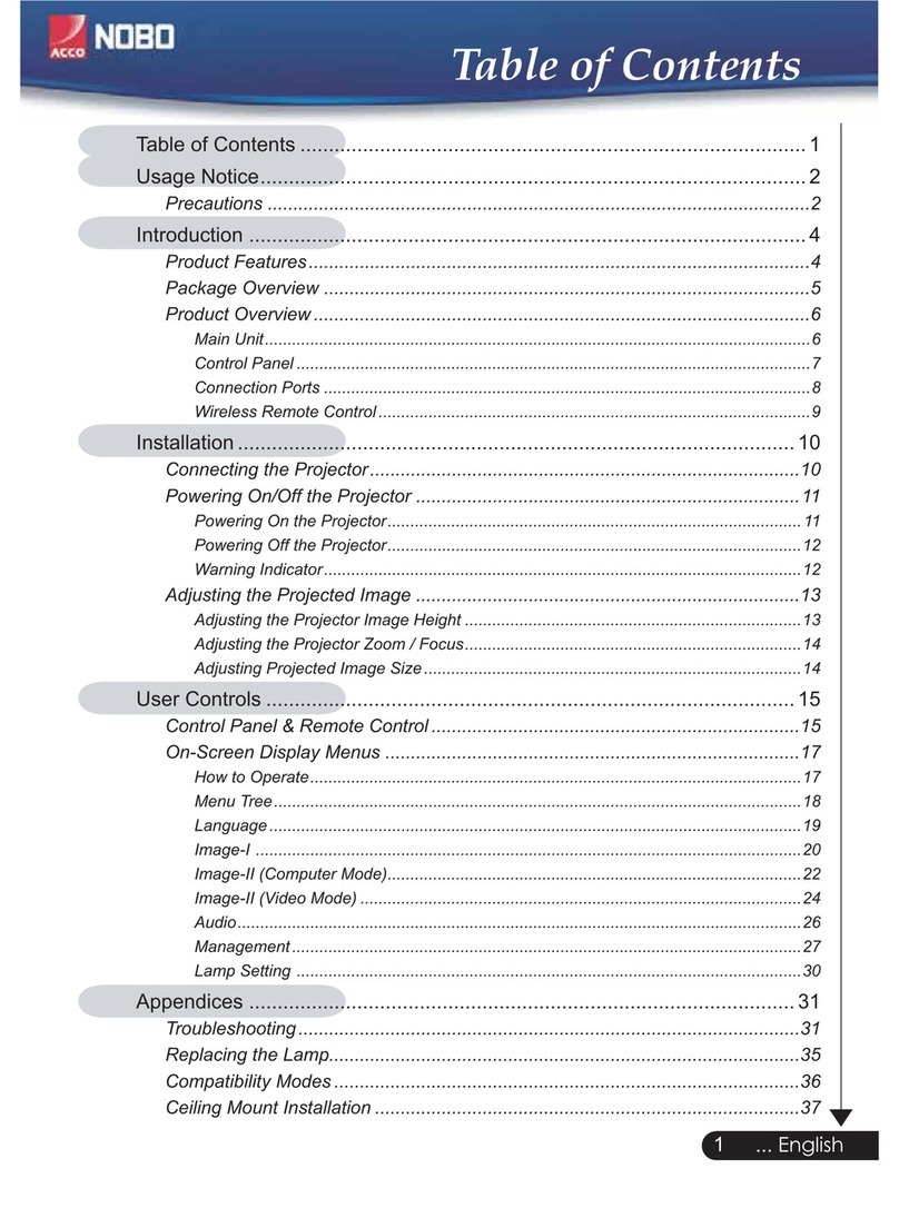 ACCO Brands NOBO DLP TM Projector user manual