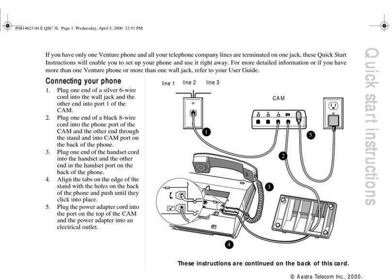 Aastra Venture 3-Line with Answering Programming manual