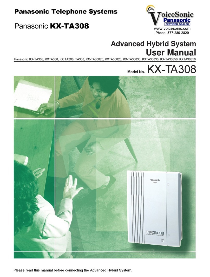 Panasonic KX-TA30820B User manual