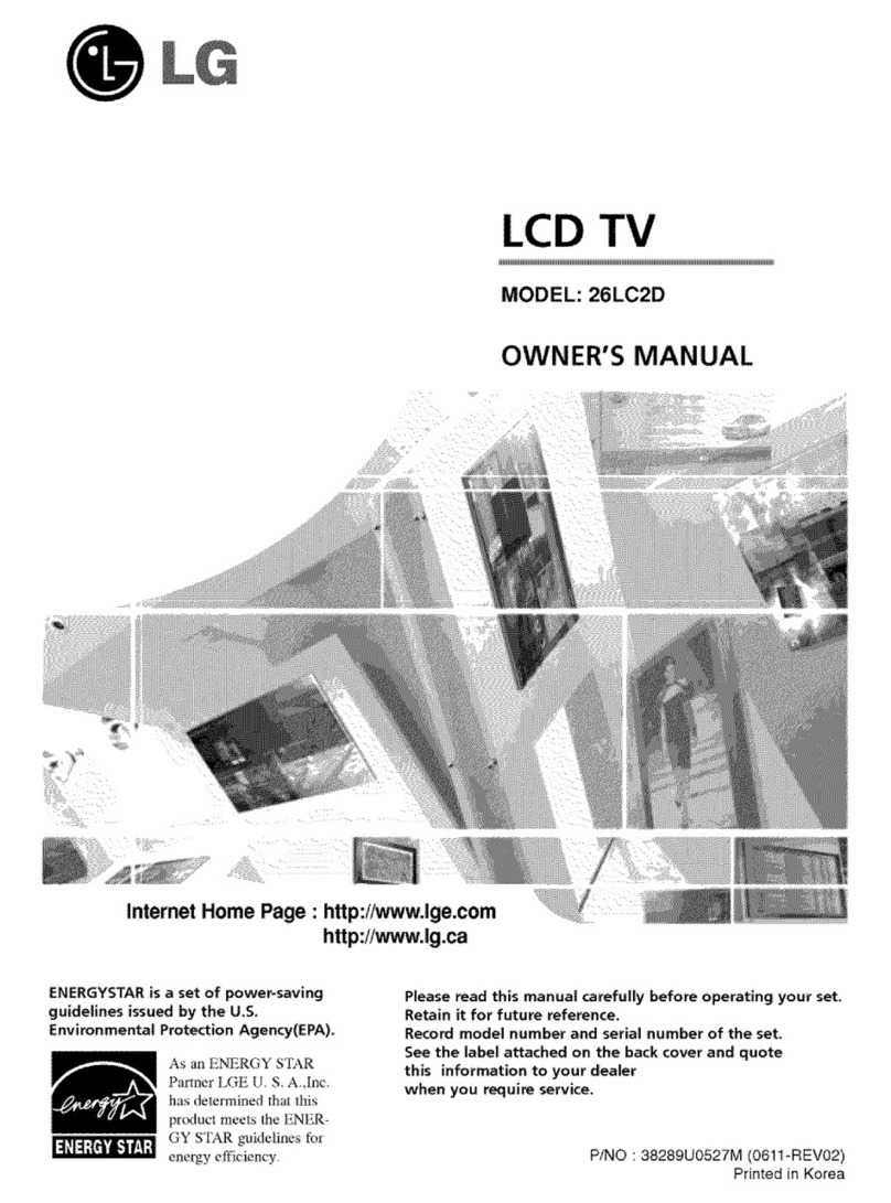 LG 26LC2D User manual
