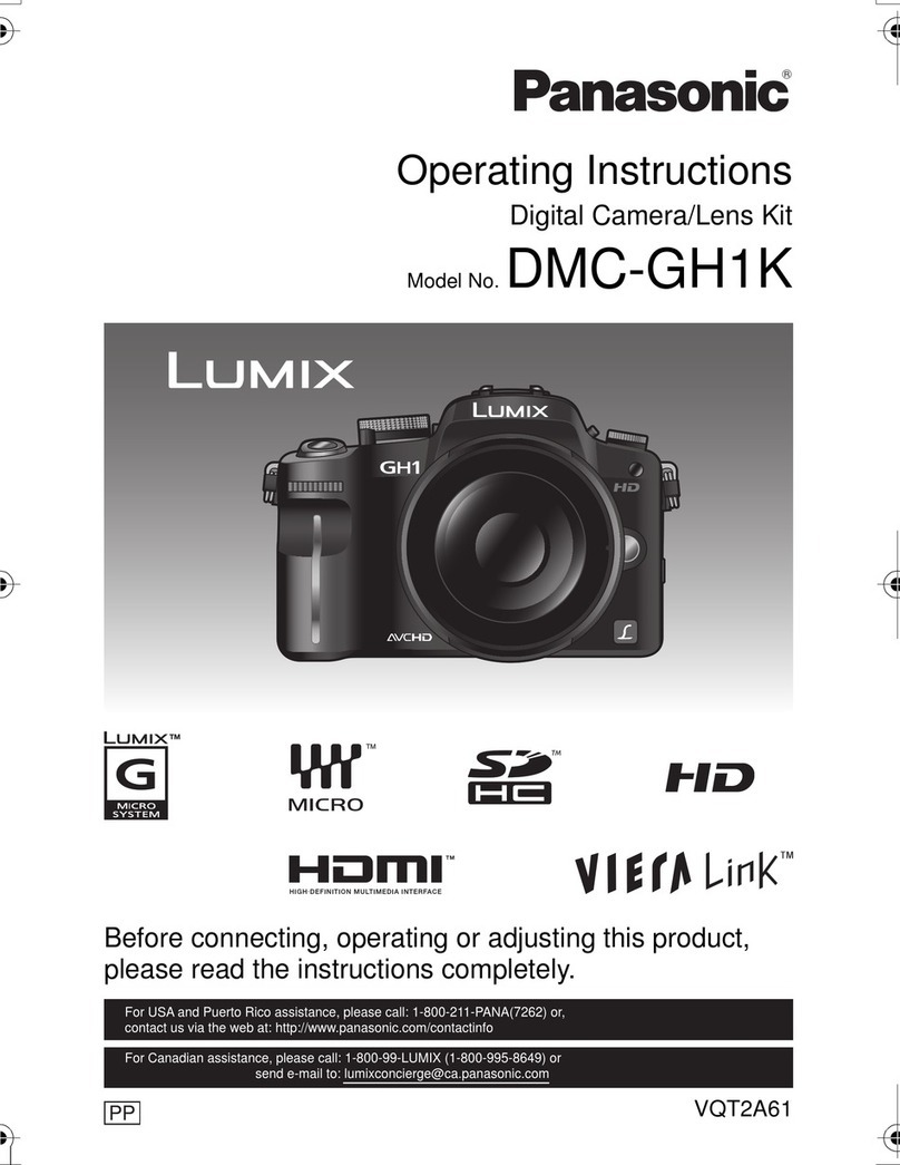Panasonic DMC-GH1K - Lumix Digital Camera User manual