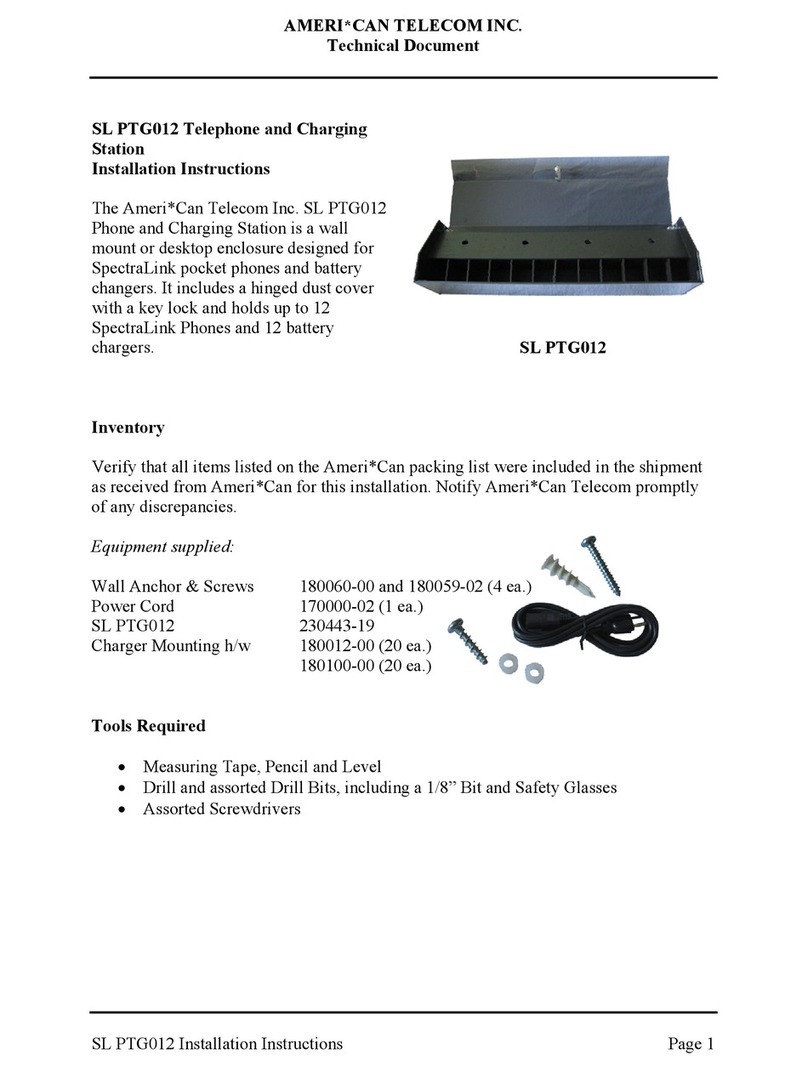 American Telecom SL PTG012 installation instructions