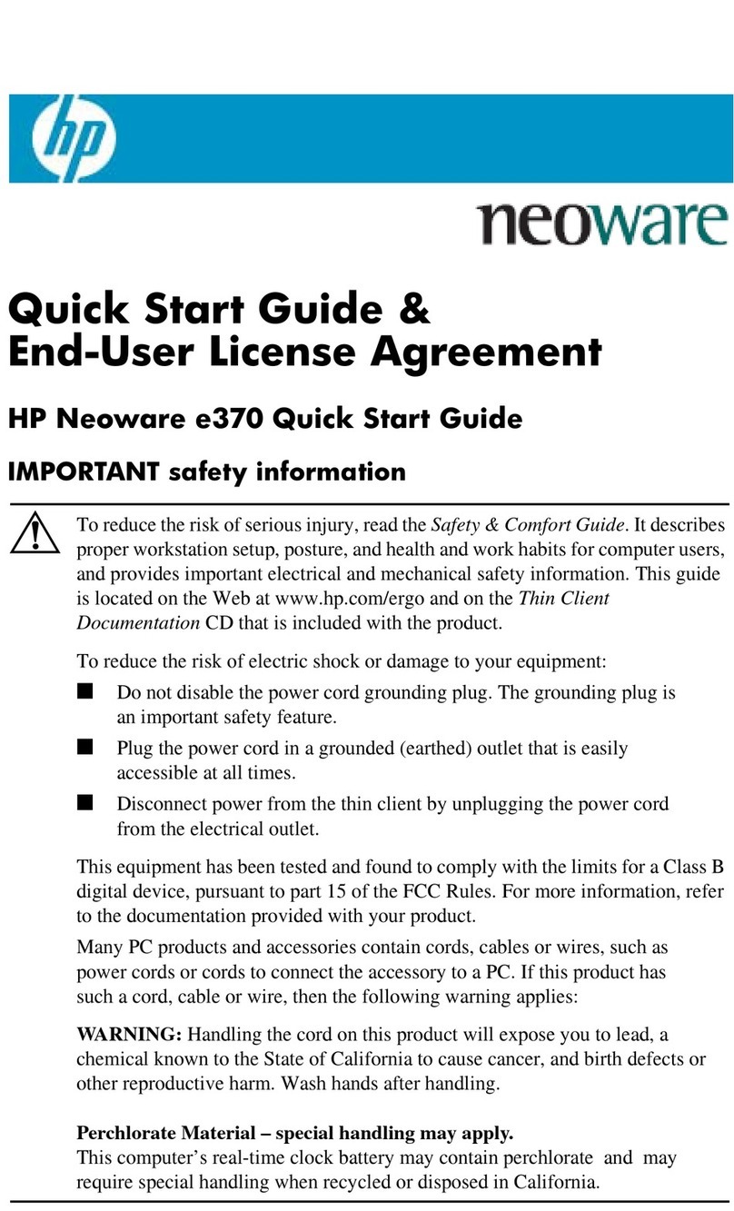 HP Neoware e370 - Thin Client User manual