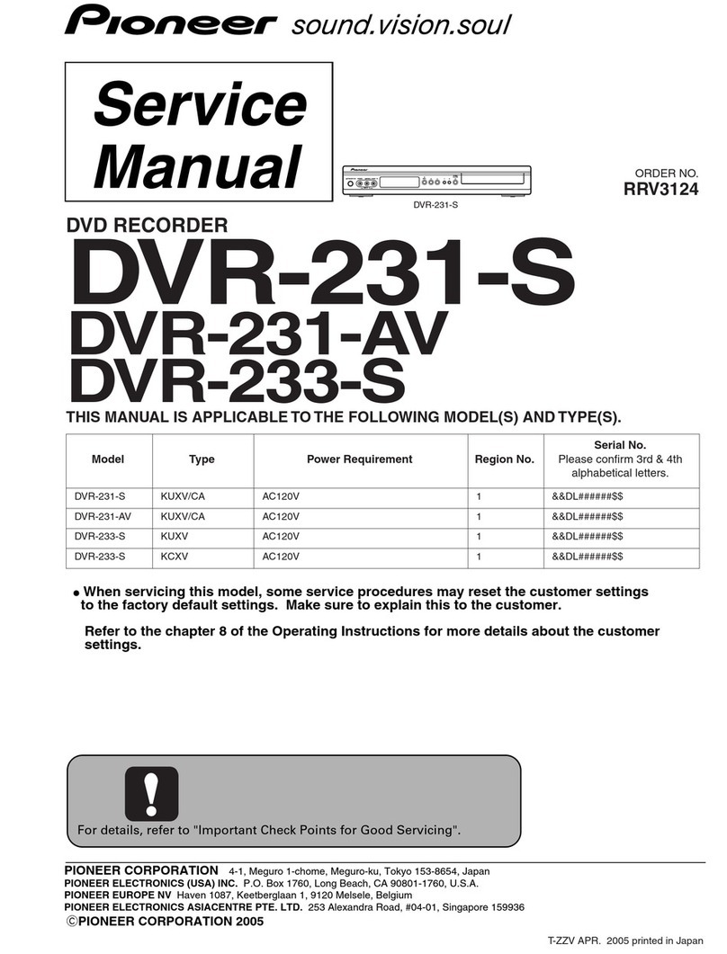 Pioneer DVR-233-S Service manual