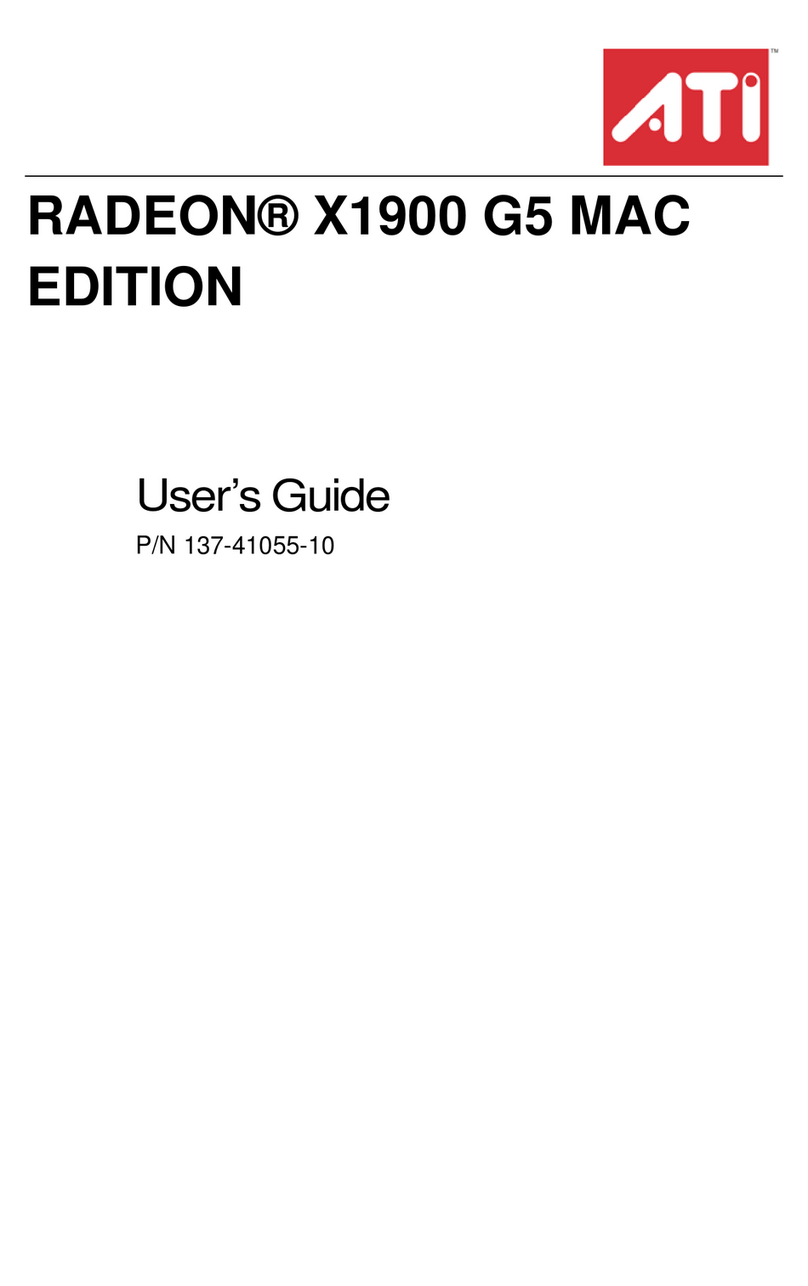 ATI Technologies RADEONX1900 - G5 Mac Edition ROHS/256MB Pcie User manual