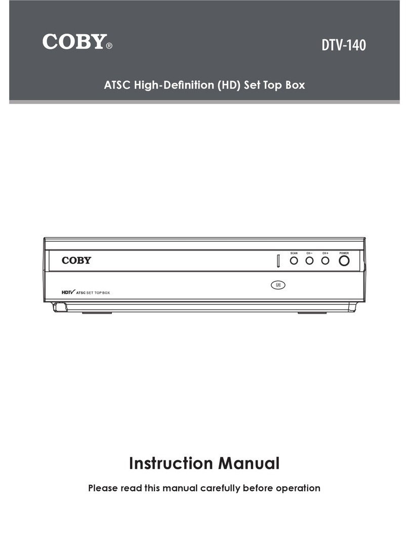 Coby DTV 140 - HDTV Tuner instruction manual