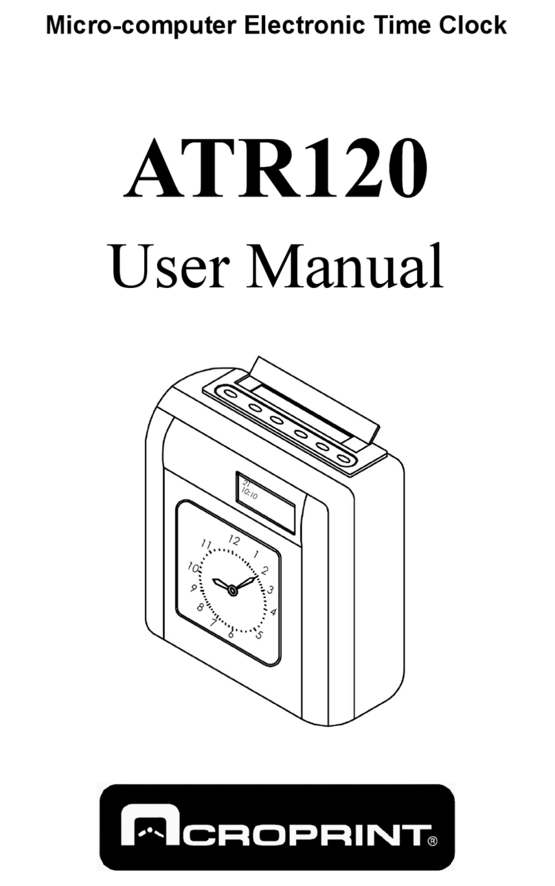 Acroprint ATR120 User manual