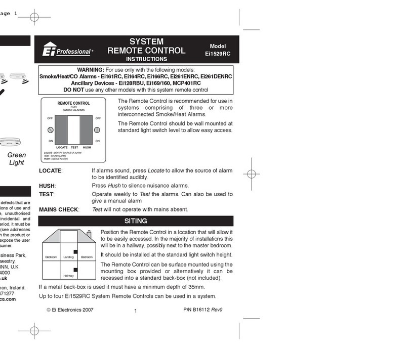 Ei Electronics Ei1529RC instructions Ei Electronics Ei1529RC instructions