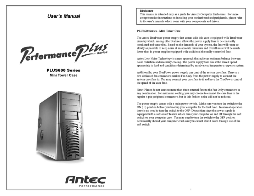 Antec Perfomance PLUS600 Series user manual