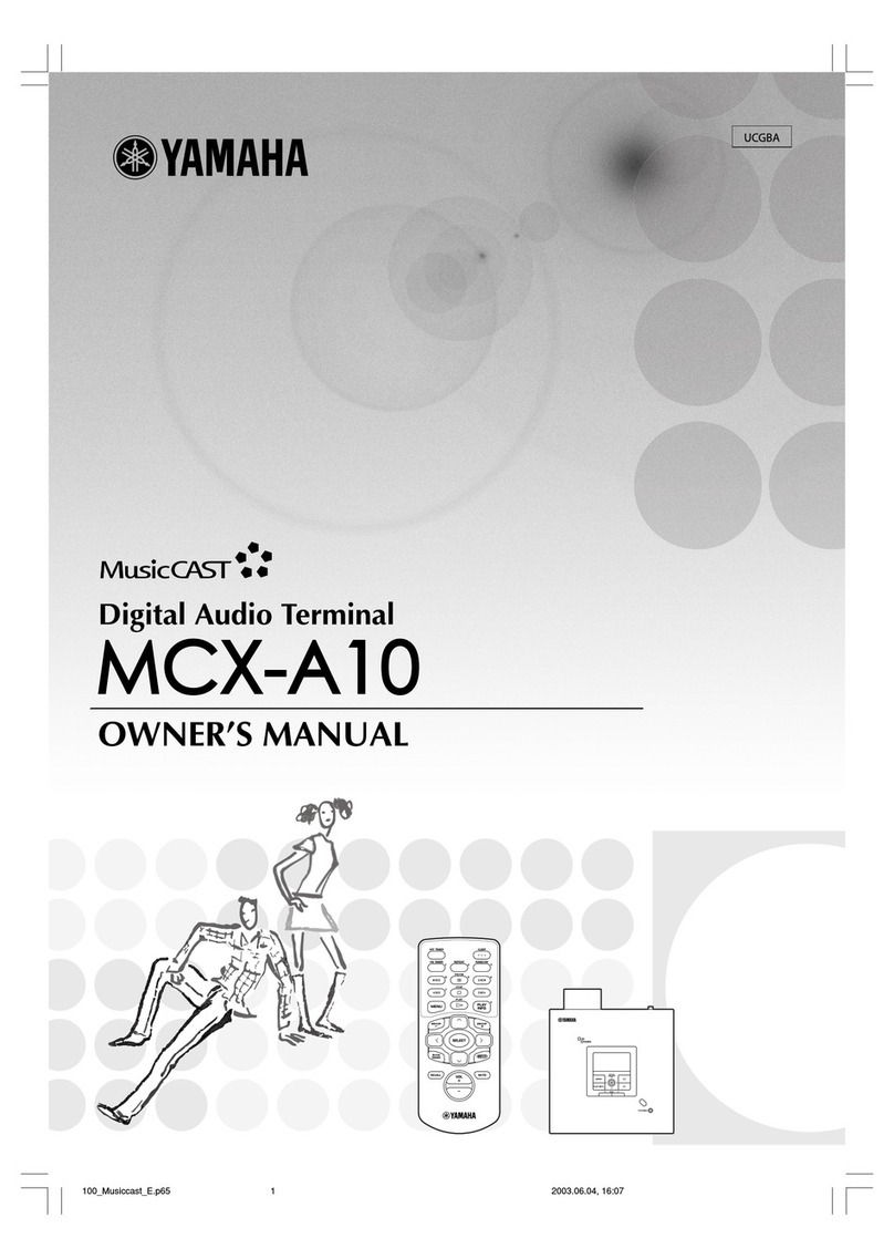 Yamaha MCX 1000 - MusicCAST - Digital Audio Server owner's manual