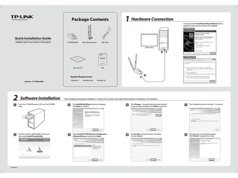 TP-Link TL-WN8200ND Quick installation guide