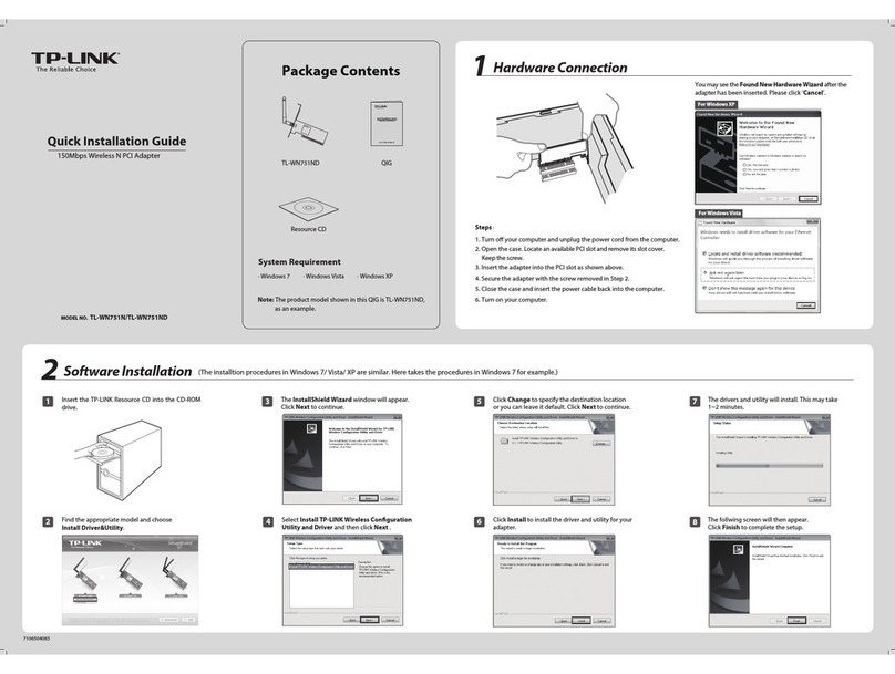 TP-Link TL-WN751N Quick installation guide