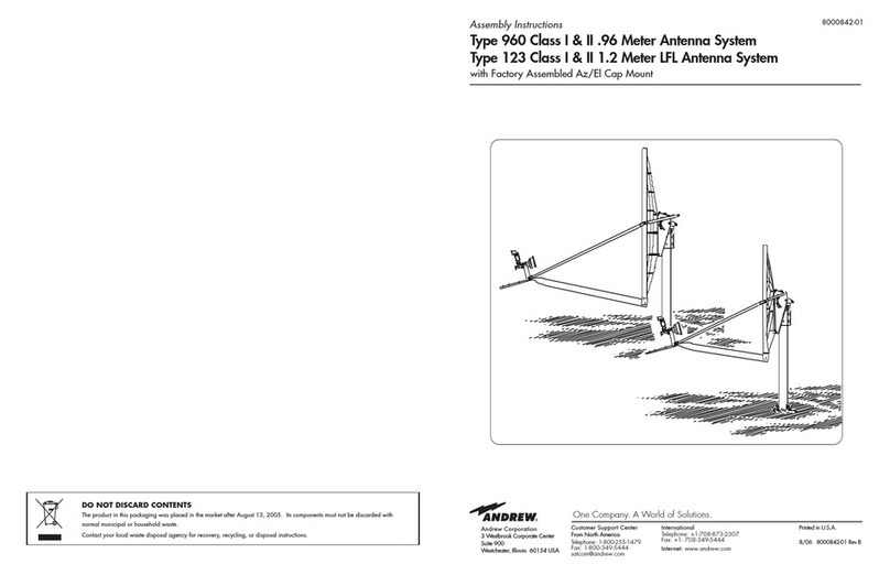 Andrew Type 960 Class I & II User manual