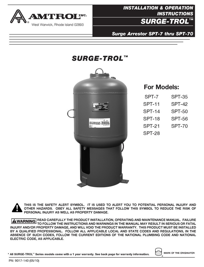 Amtrol SURGE-TROL SPT-11 Installation instructions