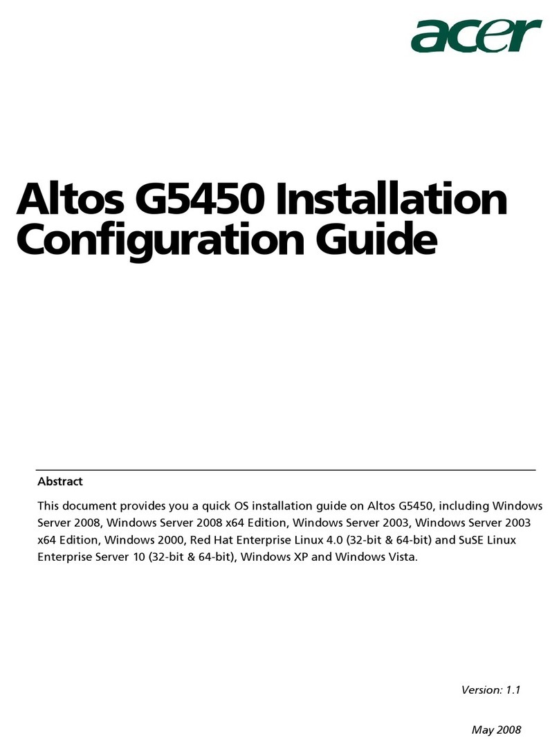 Acer Altos G5450 Series User manual