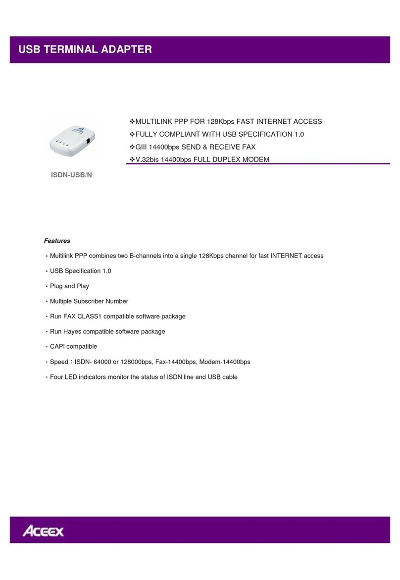 Aceex ISDN-USB/N specification