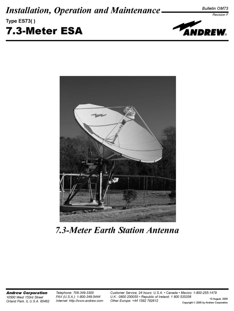 Andrew 7.3-Meter ESA Installation and operating instructions