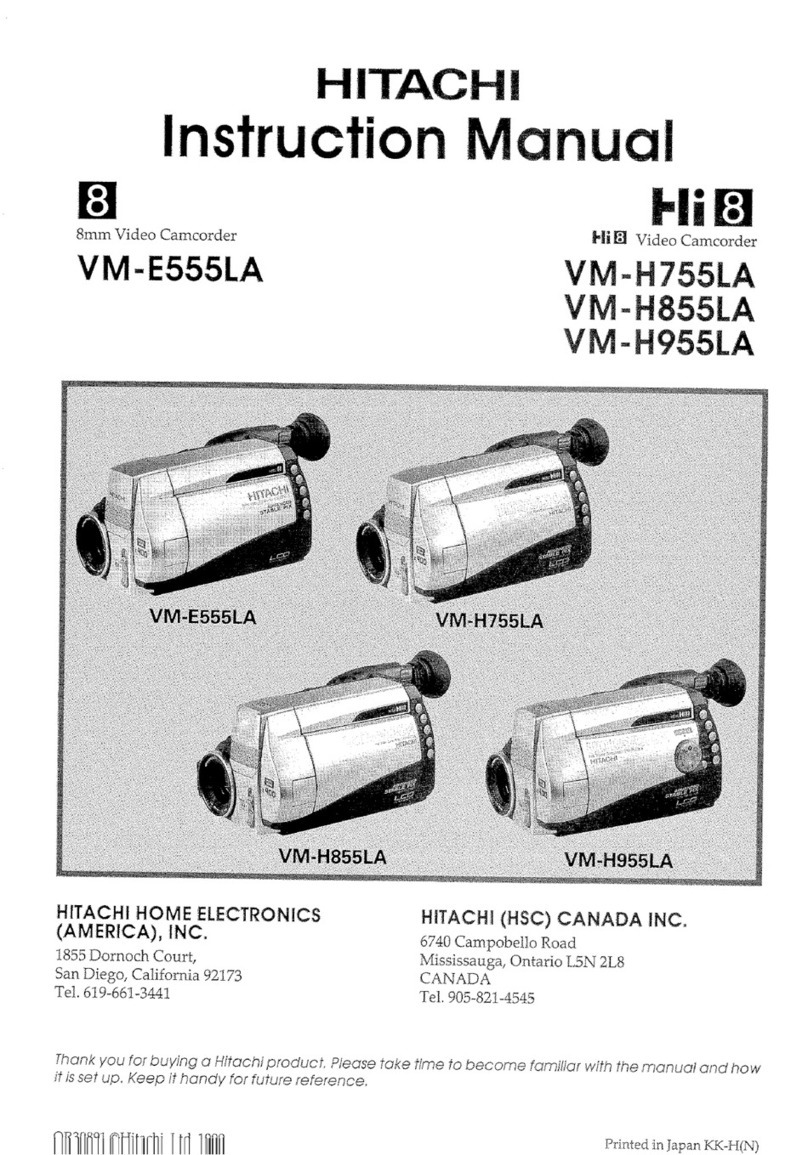 Hitachi VM-H855LA User manual