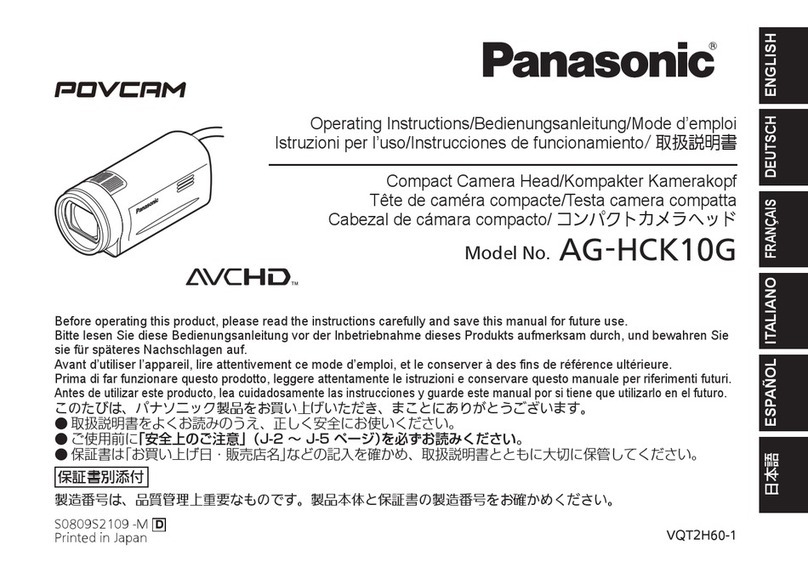 Panasonic POVCAM AG-HCK10G User manual