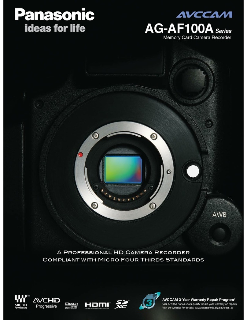 Panasonic Avccam AG-AF100A Series User manual