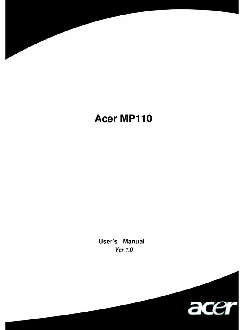 Acer MP110 user manual