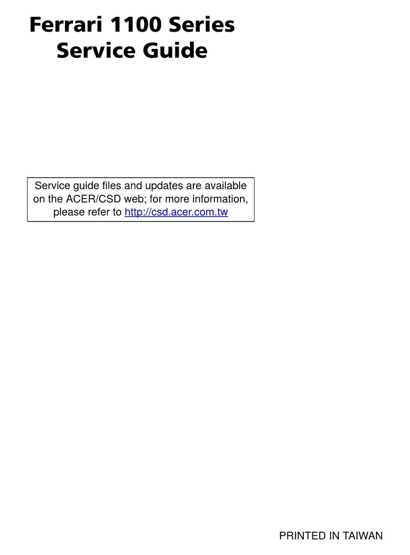 Acer Ferrari 1100 Series Service guide