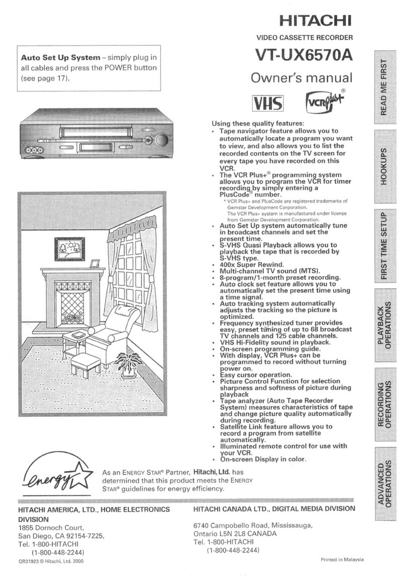 Hitachi VT-UX6570A User manual