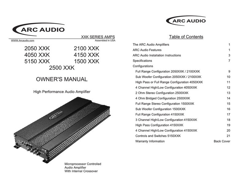 ARC Audio 2050 XXK owner's manual