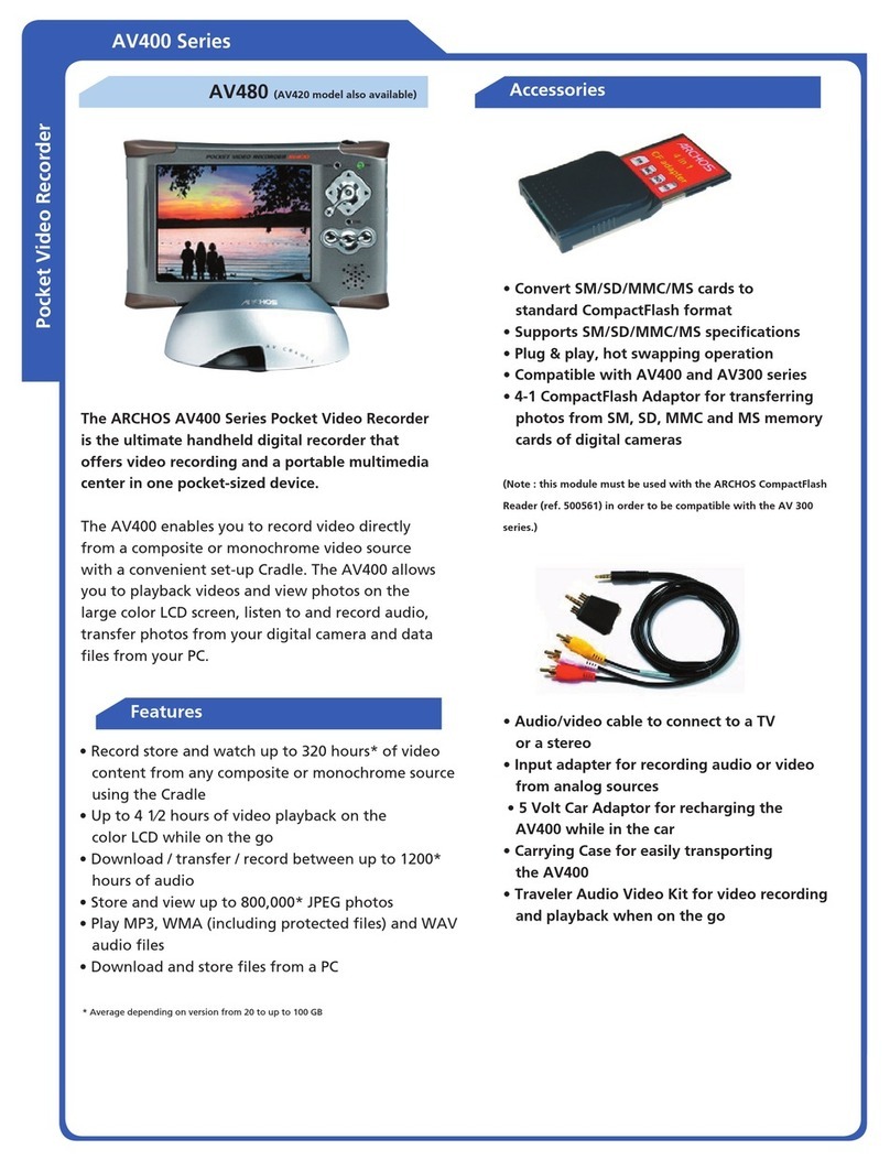 Archos AV400 Series User manual