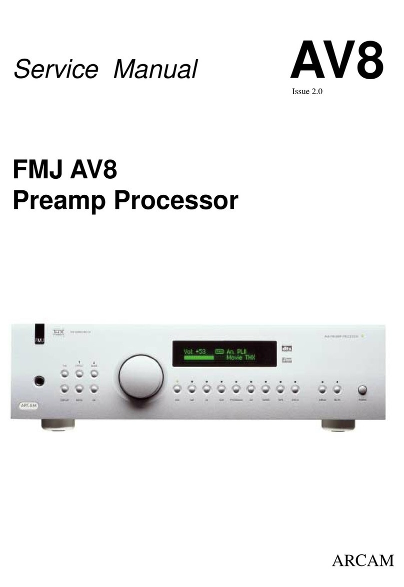 Arcam FMJ AV8 User manual