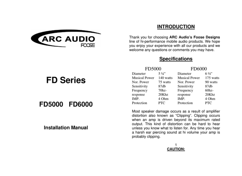 ARC Audio FD5000 installation manual