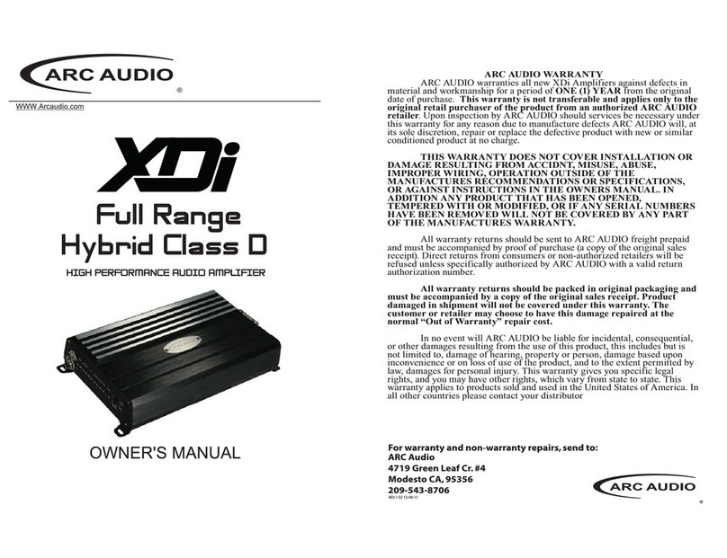 ARC Audio XDi User manual