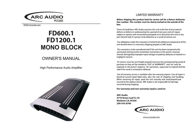 ARC Audio FD1200.1 owner's manual