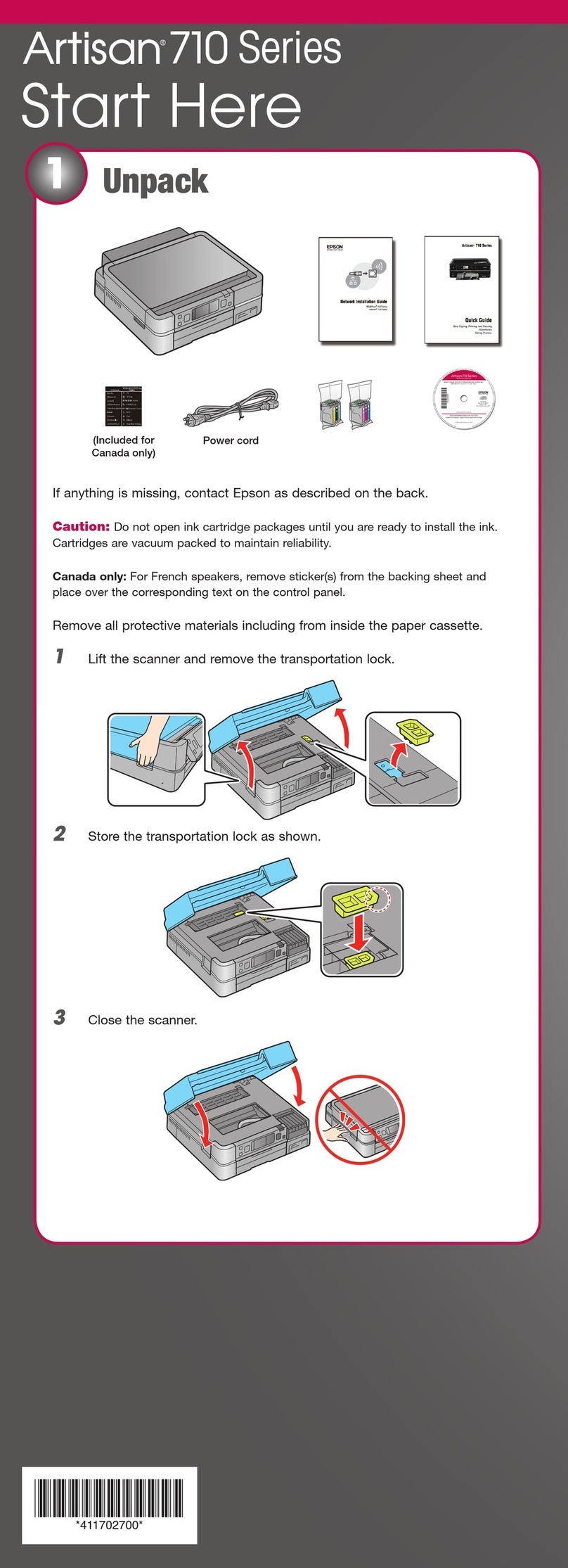Epson Artisan 710 Series Instruction Manual