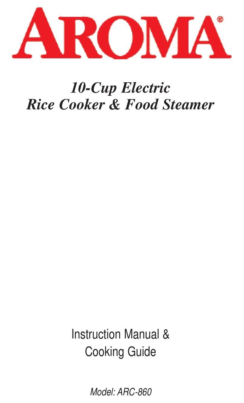 Aroma ARC-860 Instruction manual & cooking guide