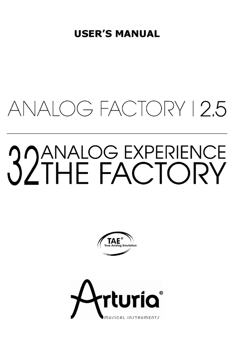 Arturia Analog Factory 2.5 User's User manual