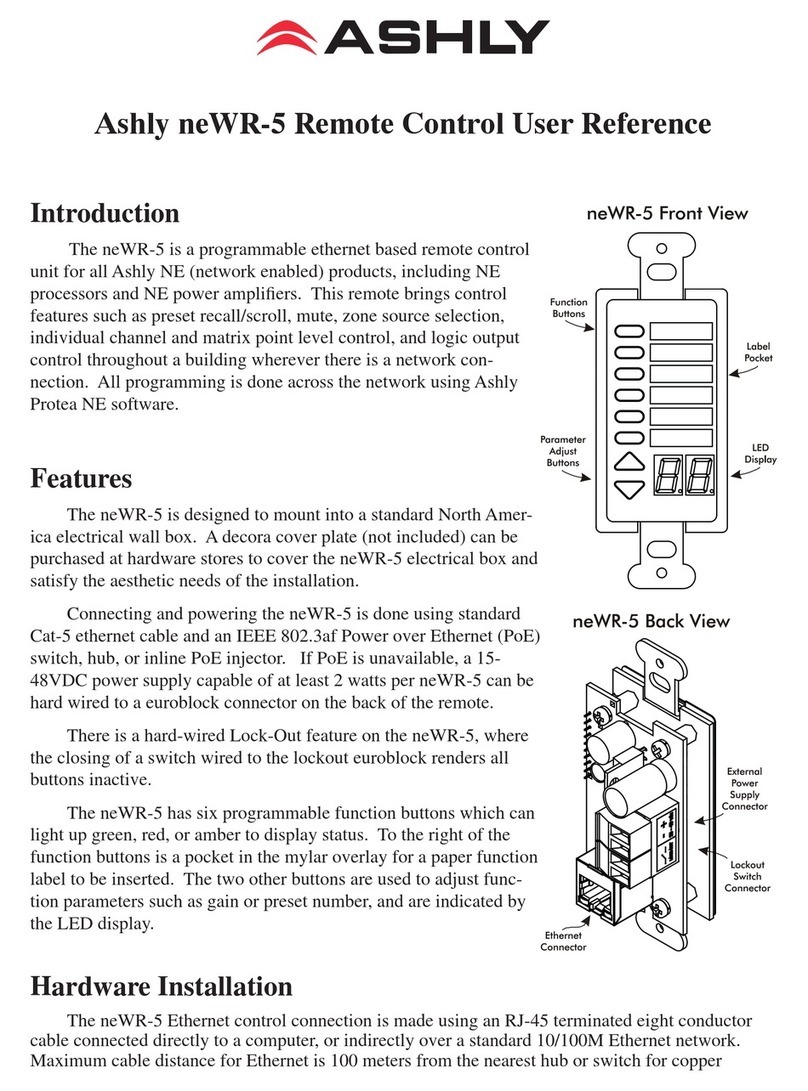 Ashly neWR-5 operating manual