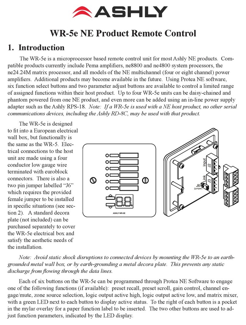 Ashly WR-5E User manual