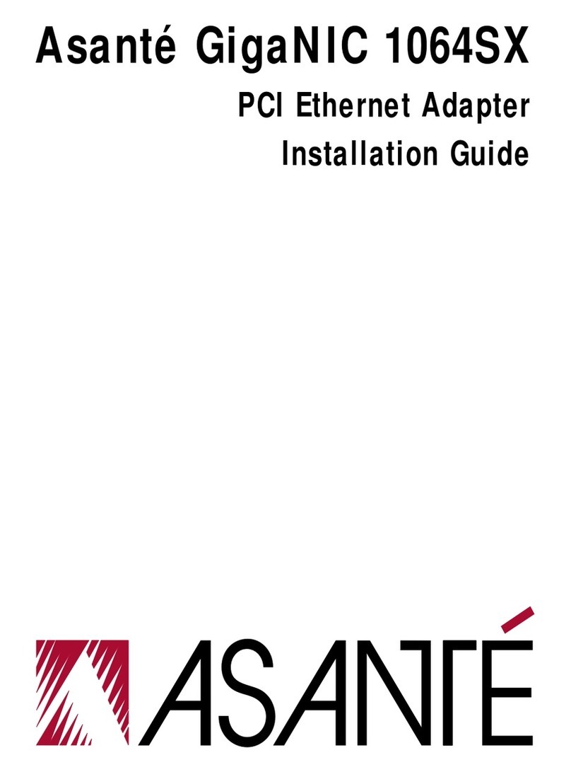 Asante GigaNIC 1064SX User manual