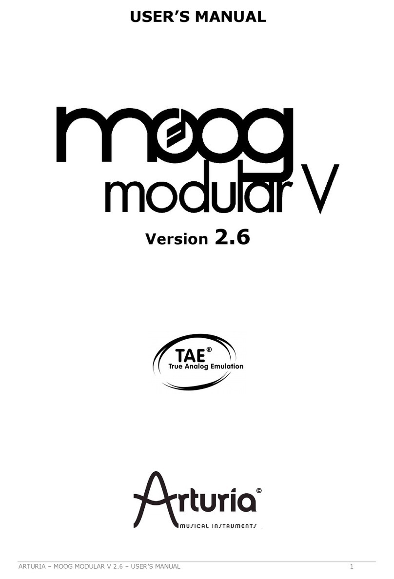 Arturia MOOG MODULAR V 2.6 User's user manual