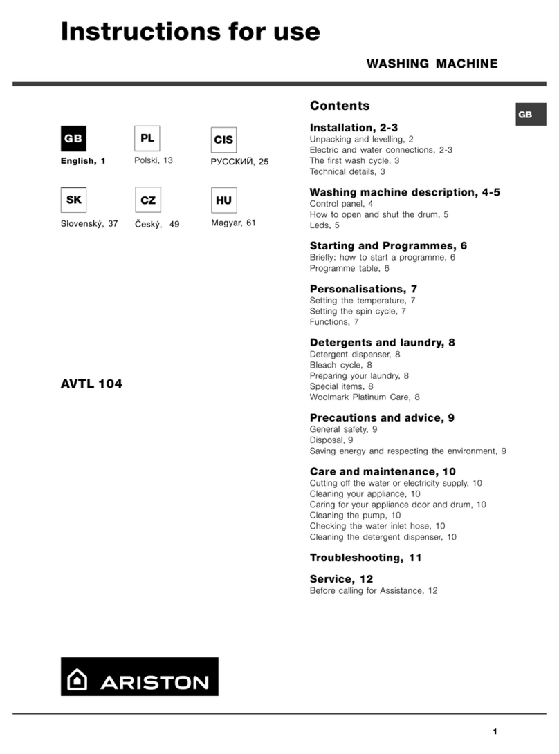 Ariston AVTL 104 User manual