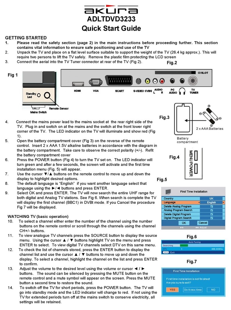 Akura ADLTDVD3233 quick start guide