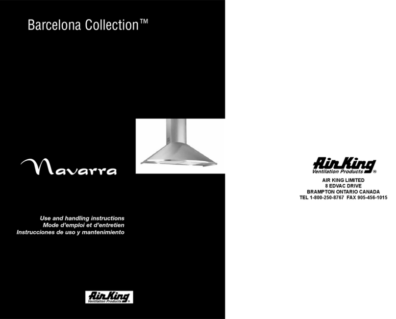 Air King Barcelona Collection Navarra Use and handling instructions